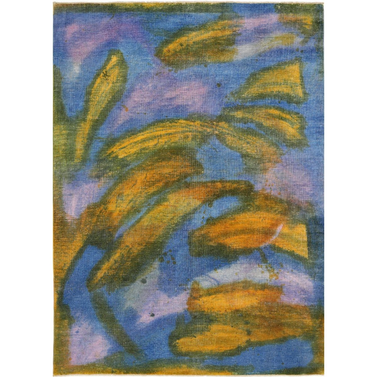 Fine 6x8 Handmade Double Knotted Washable Wool Rug - Monochormatic
