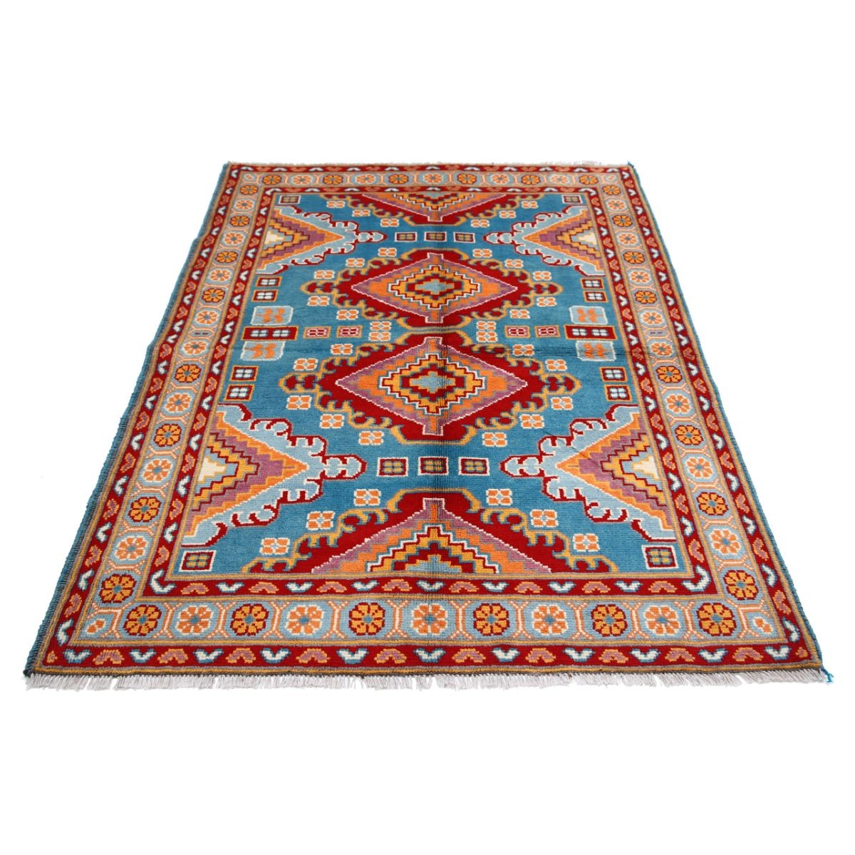 Revival 5x7 Handmade Double Knotted Washable Wool Rug - Colorful