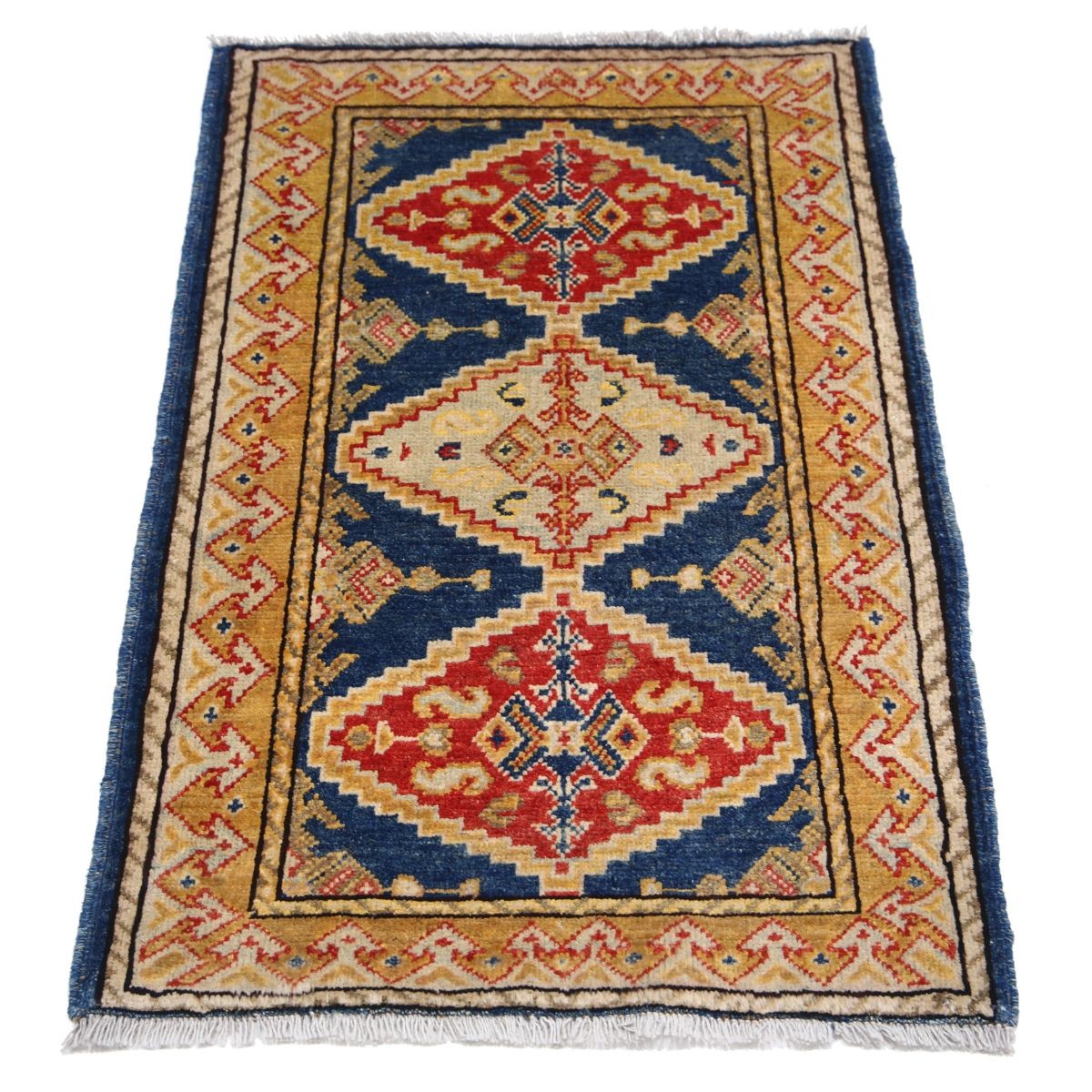 Revival 2x3 Handmade Double Knotted Washable Wool Rug - Colorful