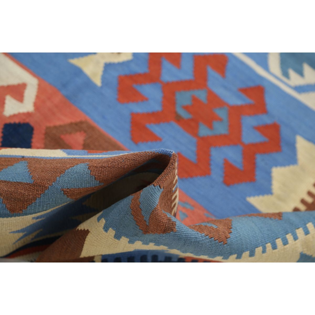Kafkaas 5x7 Hand Woven Washable Wool Rug - Colorful