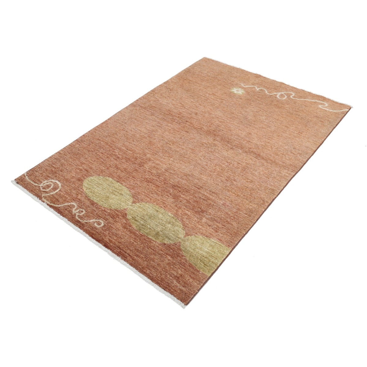 Modcar 4x6 Handmade Double Knotted Washable Wool Rug - Colorful