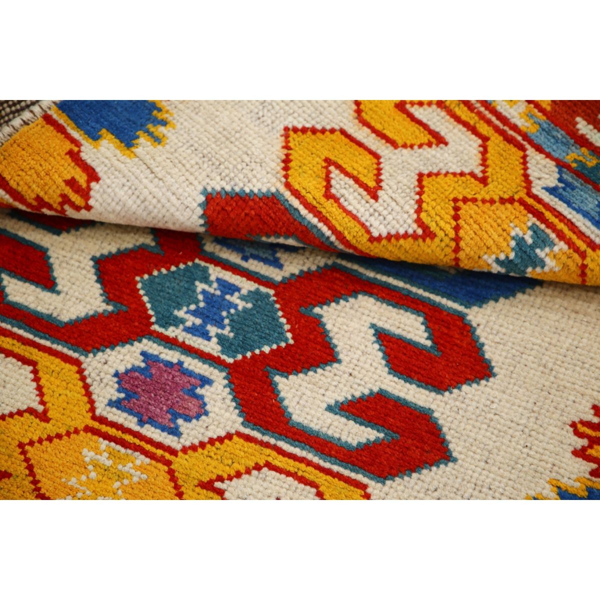Revival 3x4 Handmade Double Knotted Washable Wool Rug - Colorful
