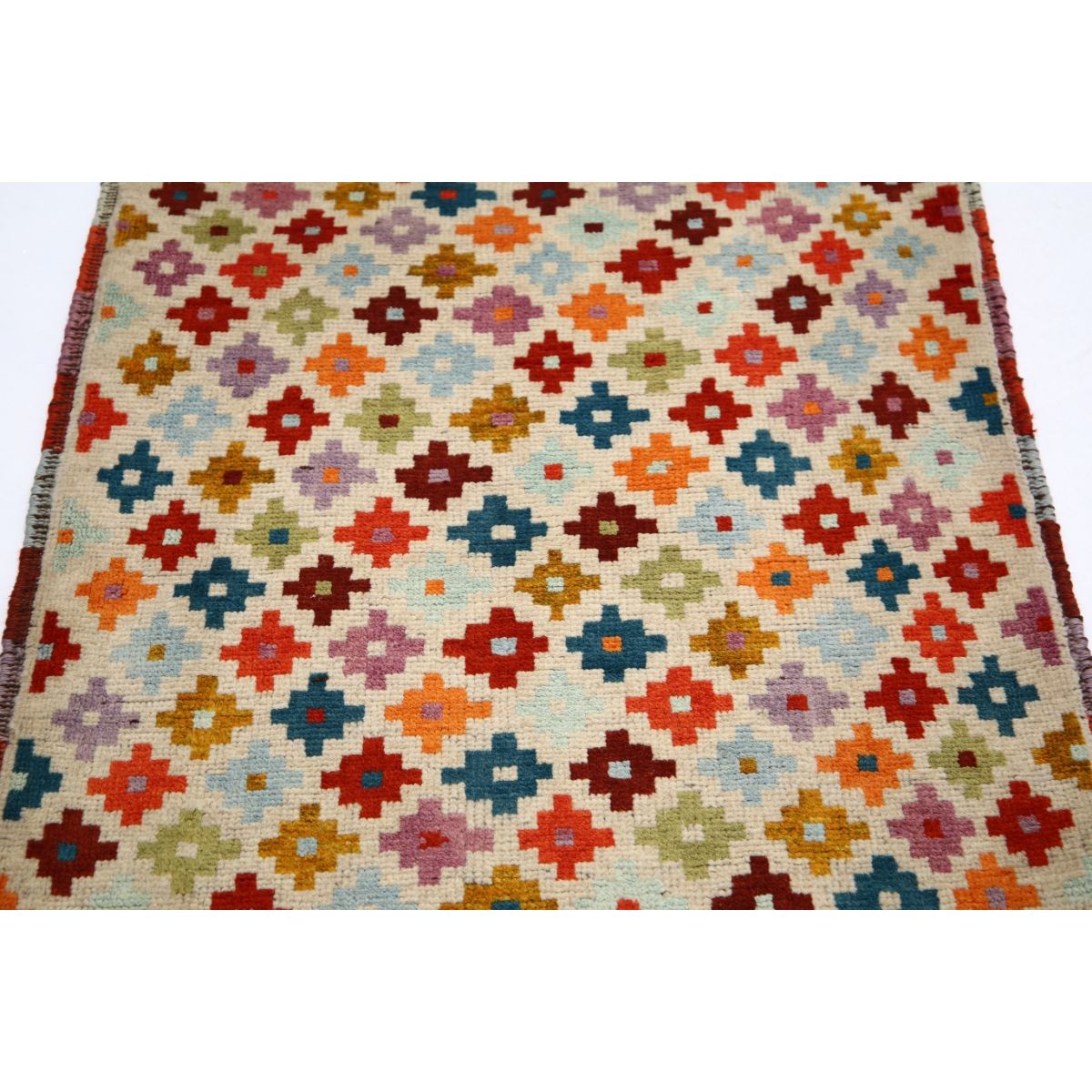 Revival 3x4 Handmade Double Knotted Washable Wool Rug - Colorful