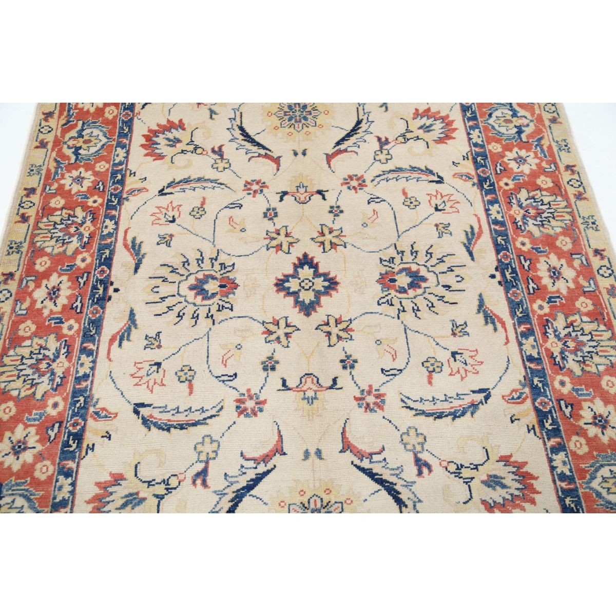 Kazak 5x6 Handmade Double Knotted Washable Wool Rug - Colorful