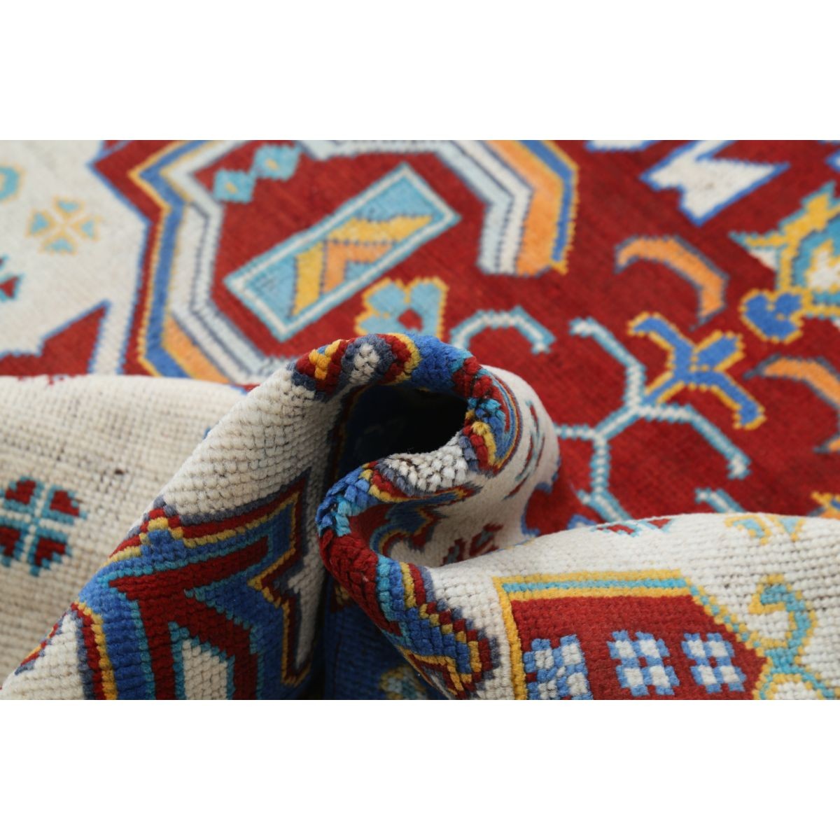 Revival 5x6 Handmade Double Knotted Washable Wool Rug - Colorful