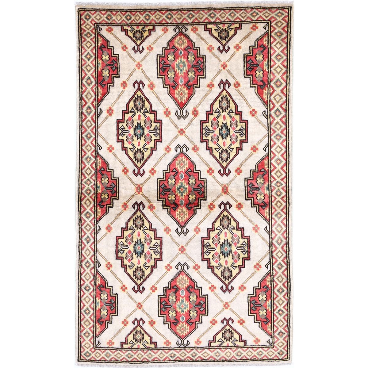 Revival 3x5 Handmade Double Knotted Washable Wool Rug - Colorful
