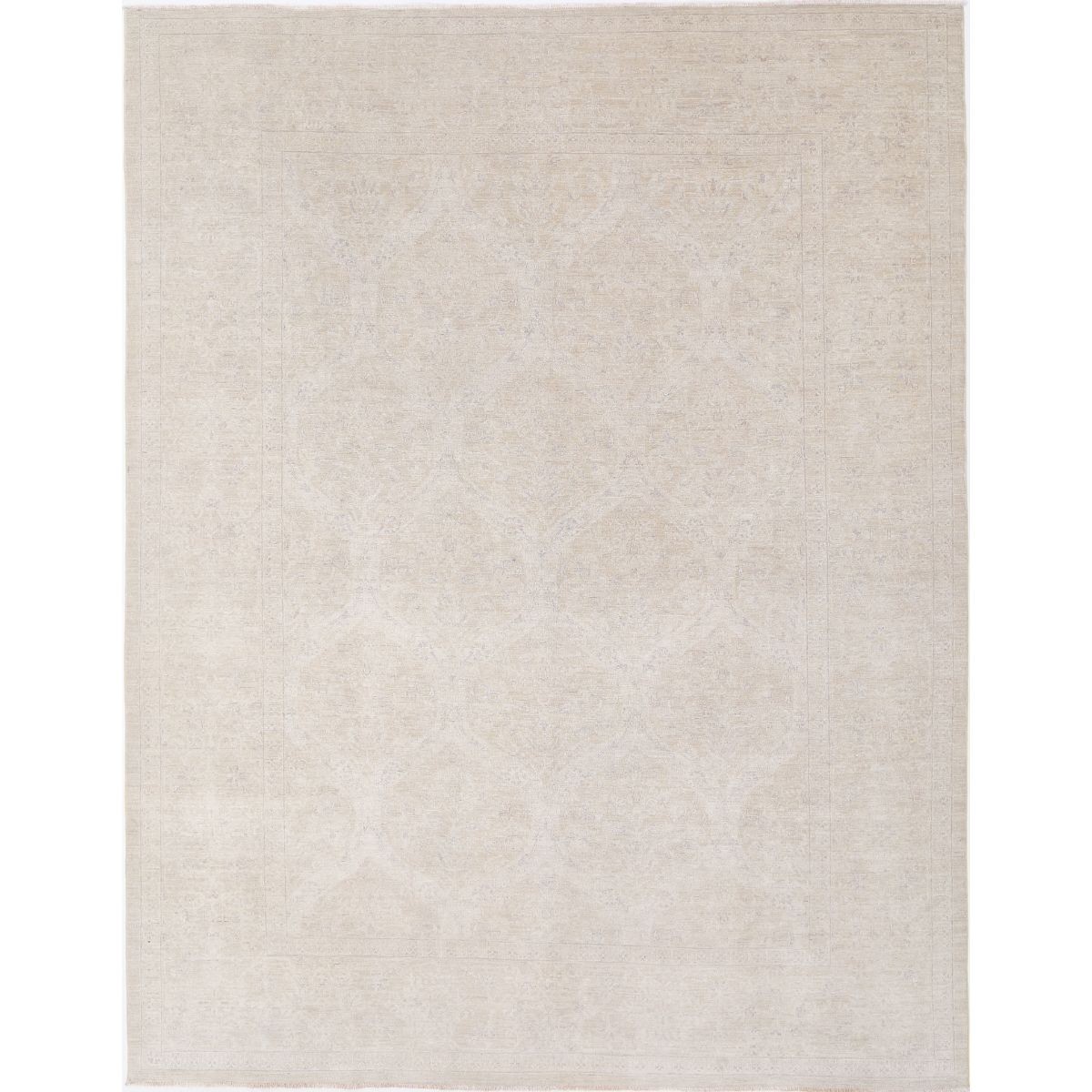 Serenity 9x11 Handmade Double Knotted Washable Wool Rug - Soft Hues