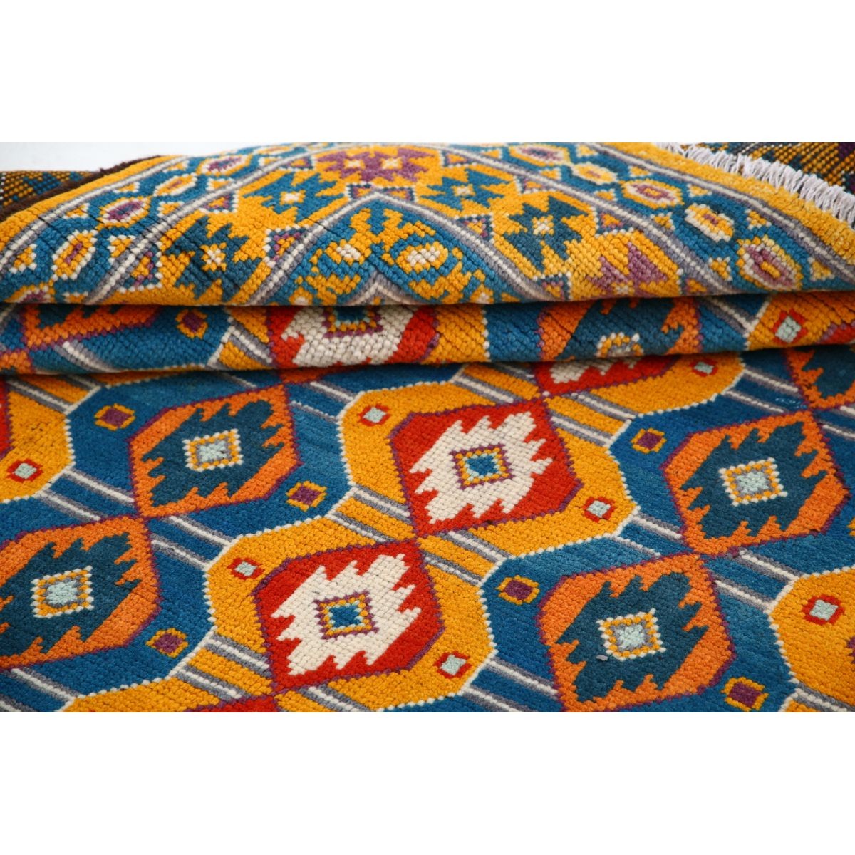 Revival 6x8 Handmade Double Knotted Washable Wool Rug - Colorful
