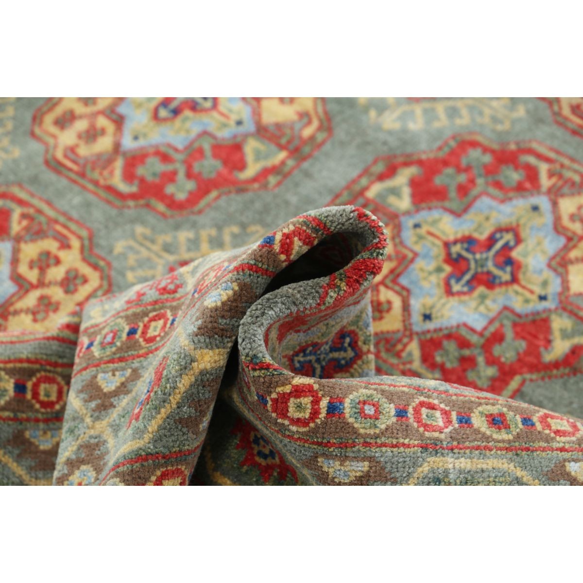 Revival 6x8 Handmade Double Knotted Washable Wool Rug - Colorful