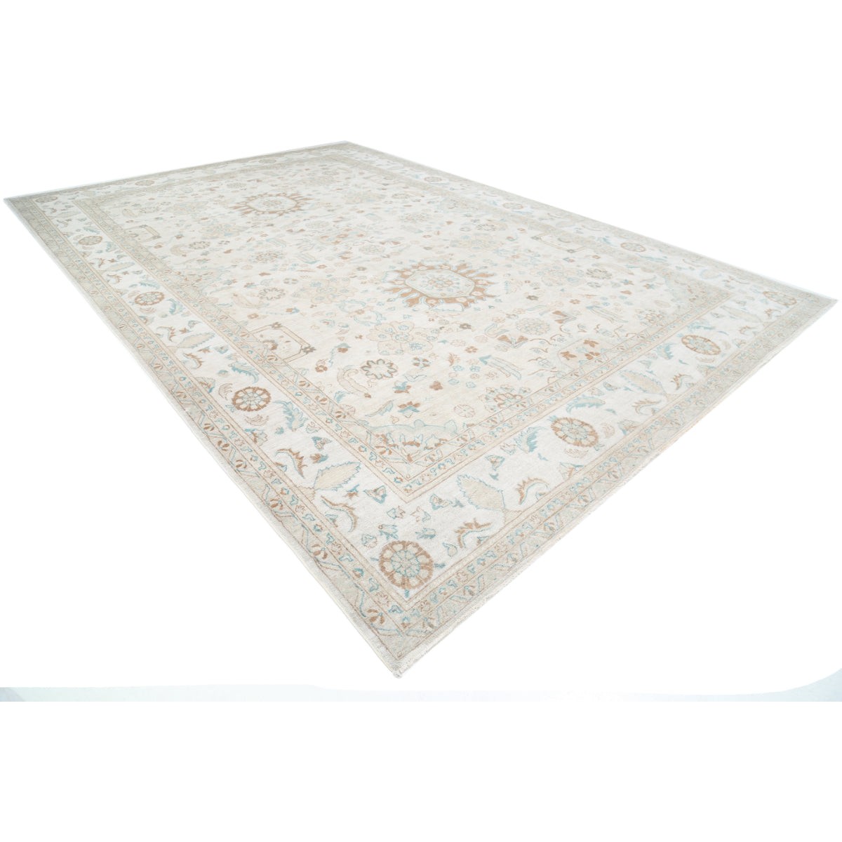Ziegler 12x17 Handmade Double Knotted Washable Wool Rug - Colorful