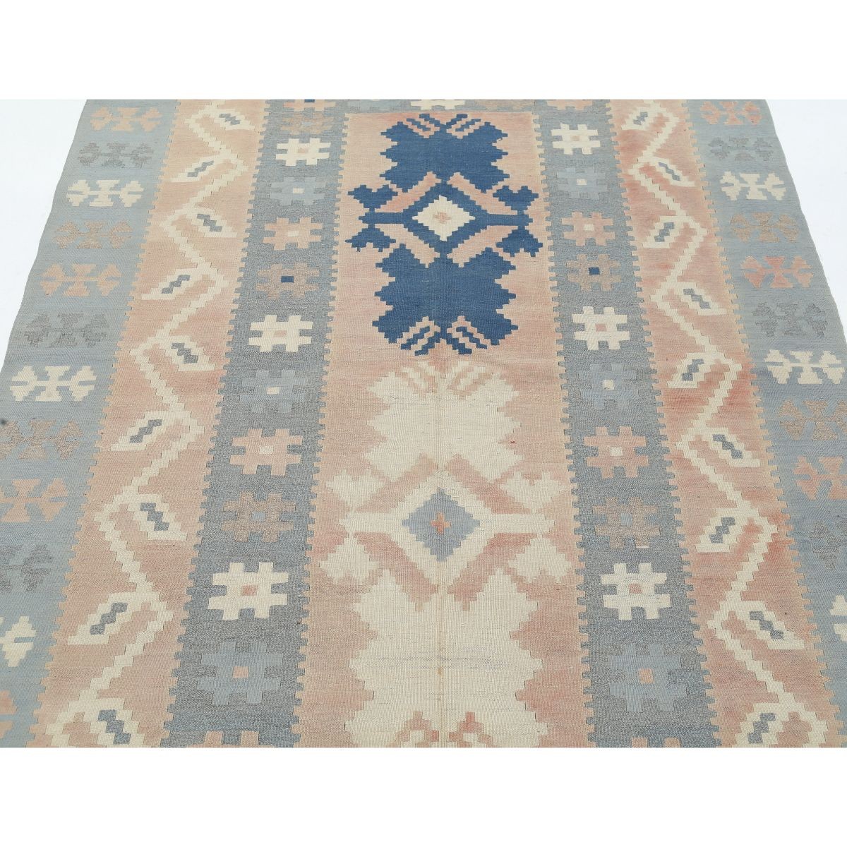 Kafkaas 5x7 Hand Woven Washable Wool Rug - Soft Hues