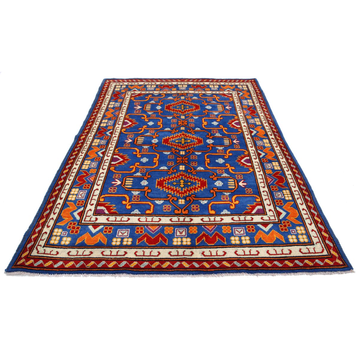Revival 6x8 Handmade Double Knotted Washable Wool Rug - Colorful