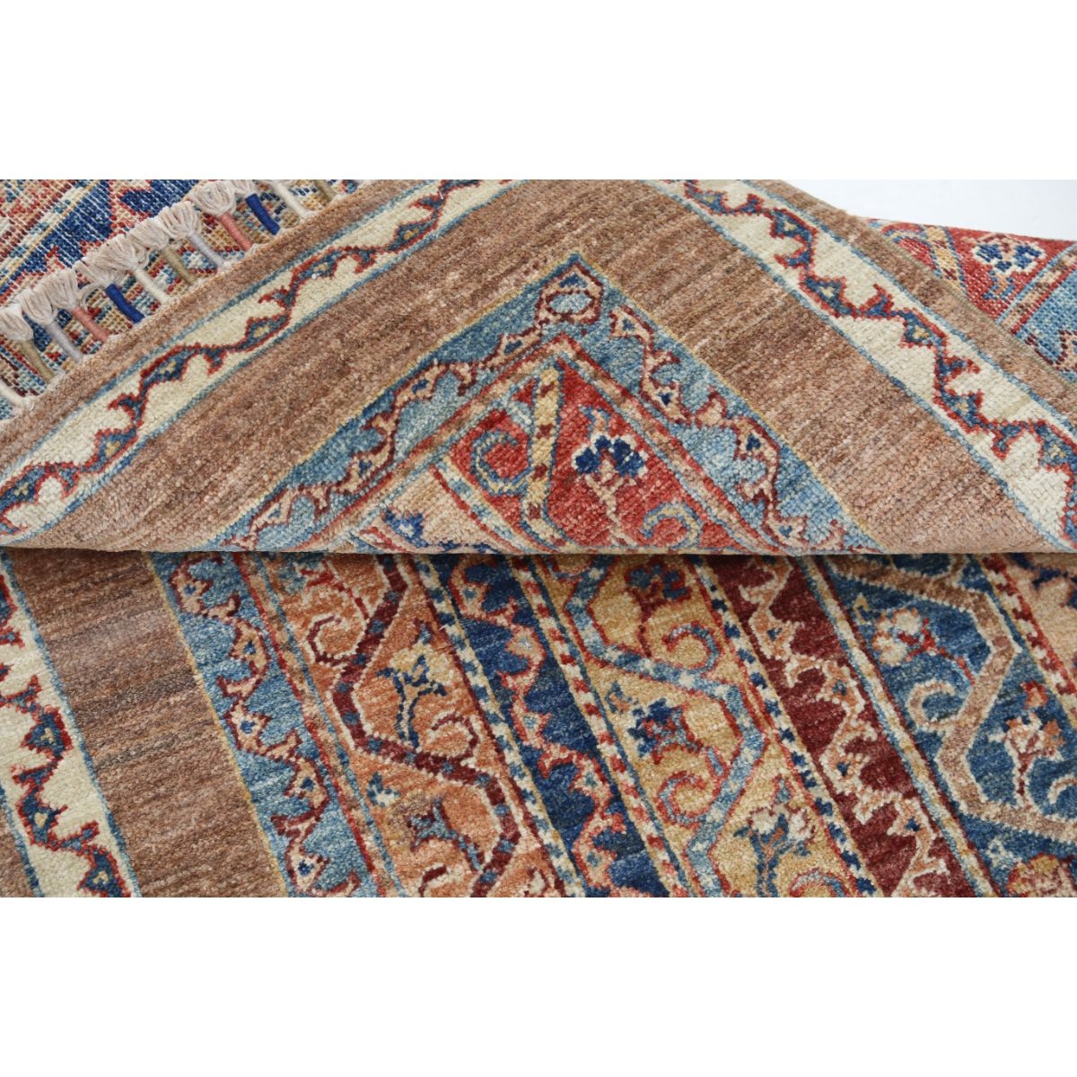 Shaal 3x4 Handmade Double Knotted Washable Wool Rug - Colorful