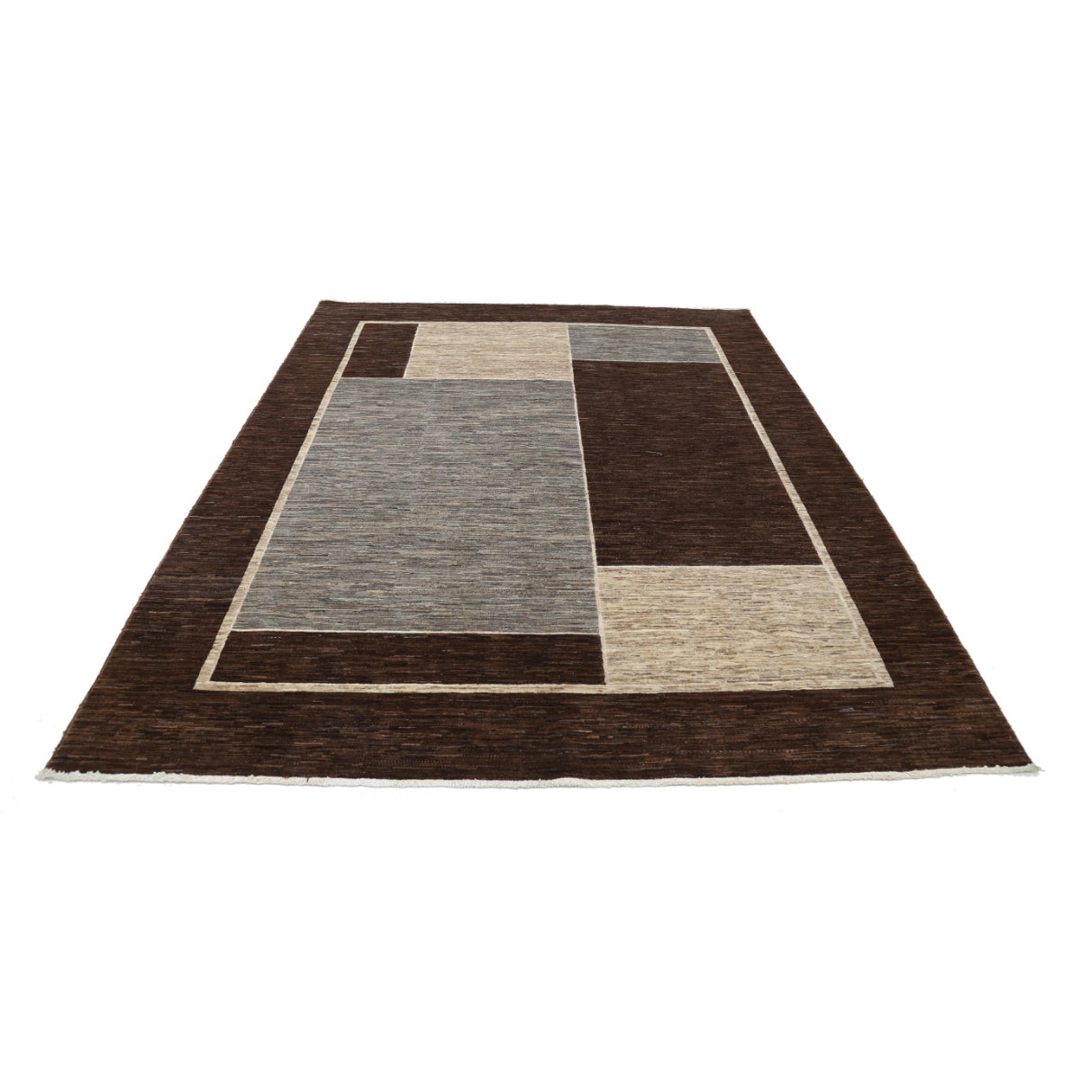 Modcar 7x8 Handmade Double Knotted Washable Wool Rug - Colorful