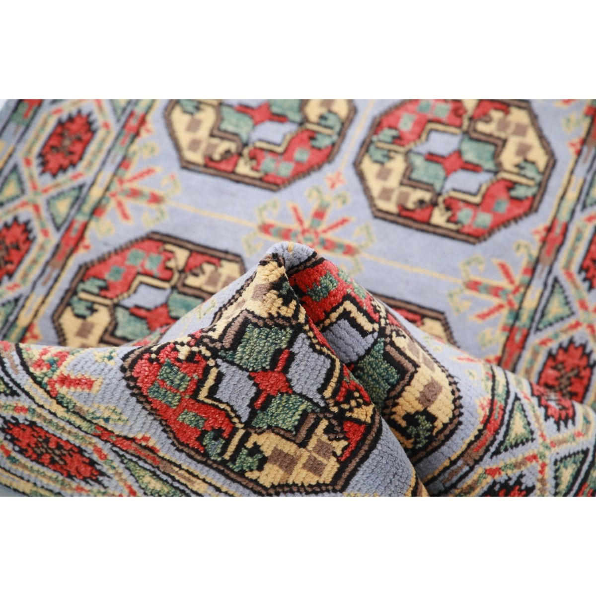 Revival 2x11 Handmade Double Knotted Washable Wool Runner - Colorful