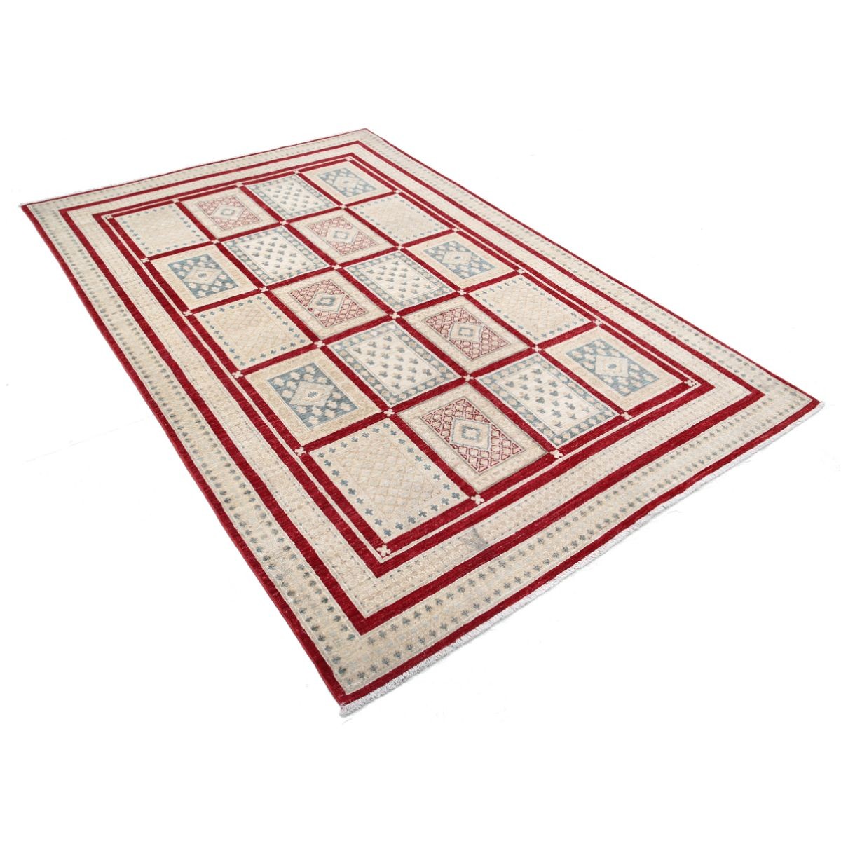 Bakhtiari 5x8 Handmade Double Knotted Washable Wool Rug - Colorful