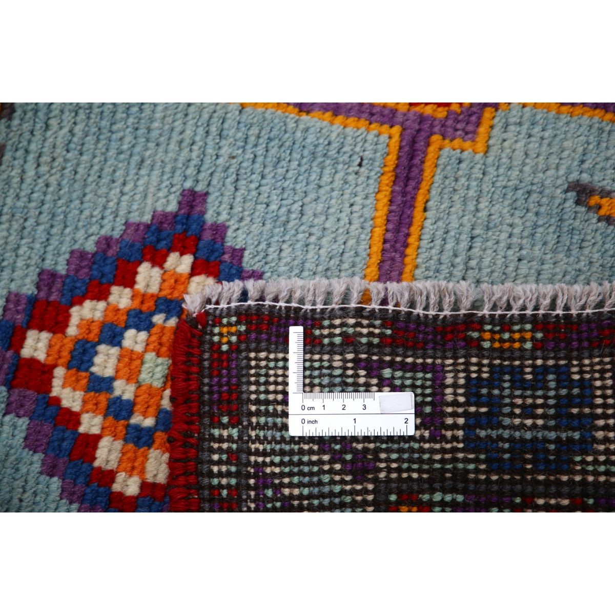 Revival 3x4 Handmade Double Knotted Washable Wool Rug - Colorful