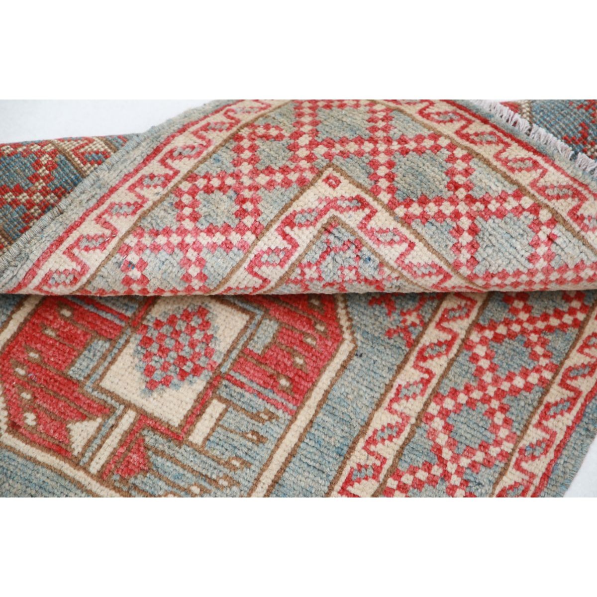 Revival 2x3 Handmade Double Knotted Washable Wool Rug - Colorful