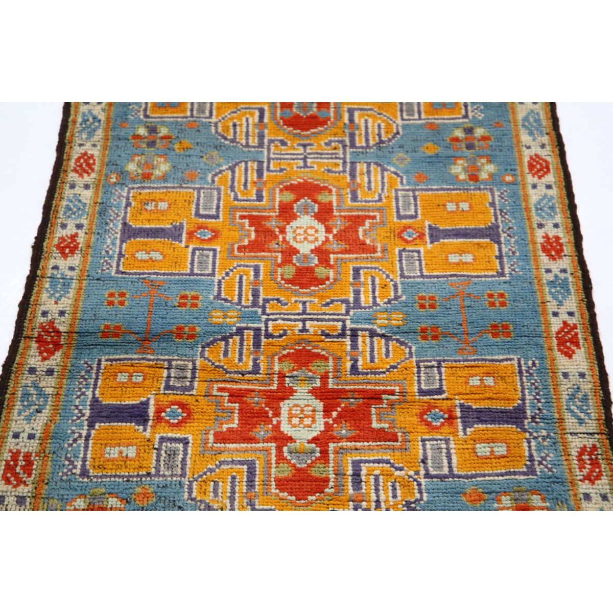 Revival 3x4 Handmade Double Knotted Washable Wool Rug - Colorful