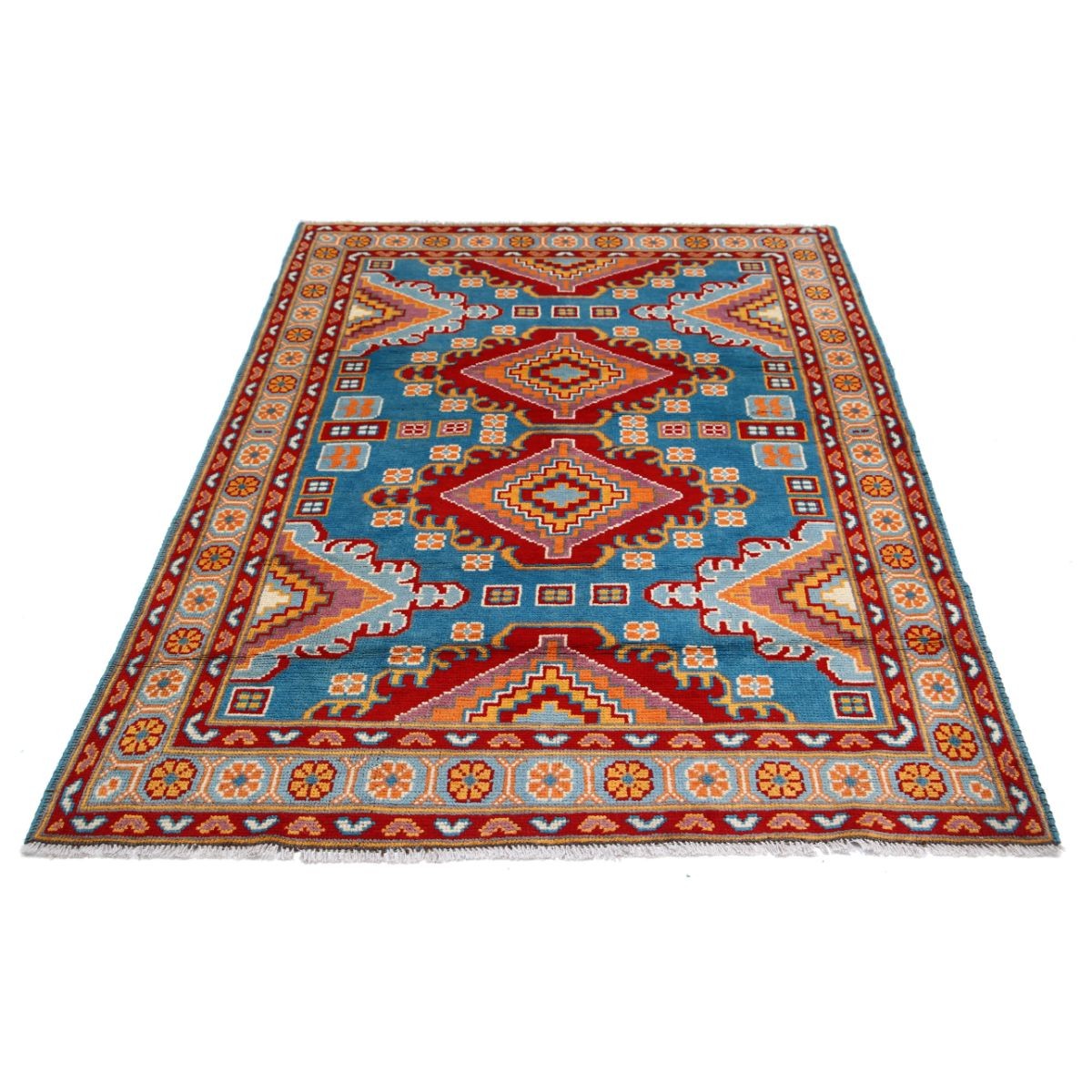 Revival 5x7 Handmade Double Knotted Washable Wool Rug - Colorful