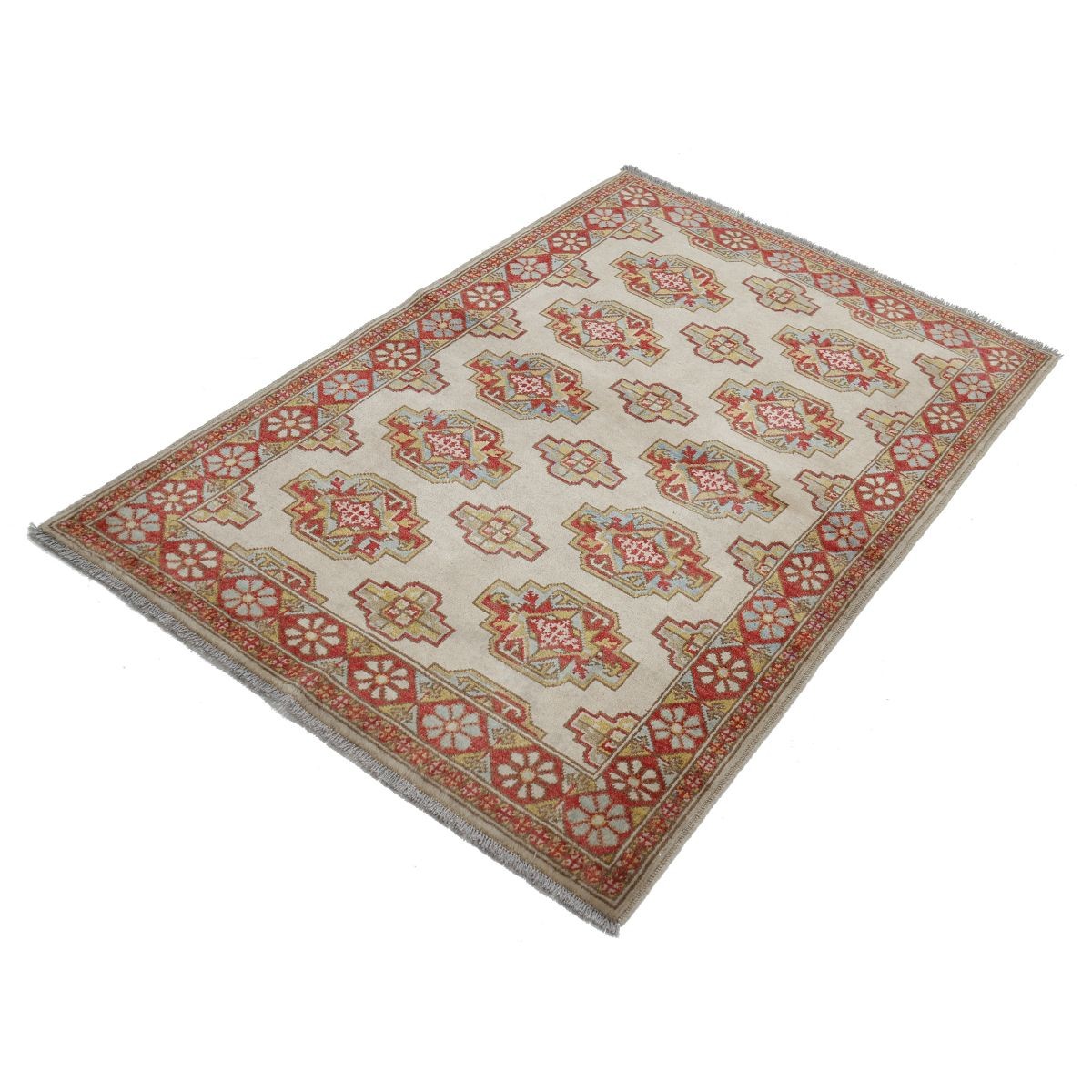 Revival 3x5 Handmade Double Knotted Washable Wool Rug - Colorful