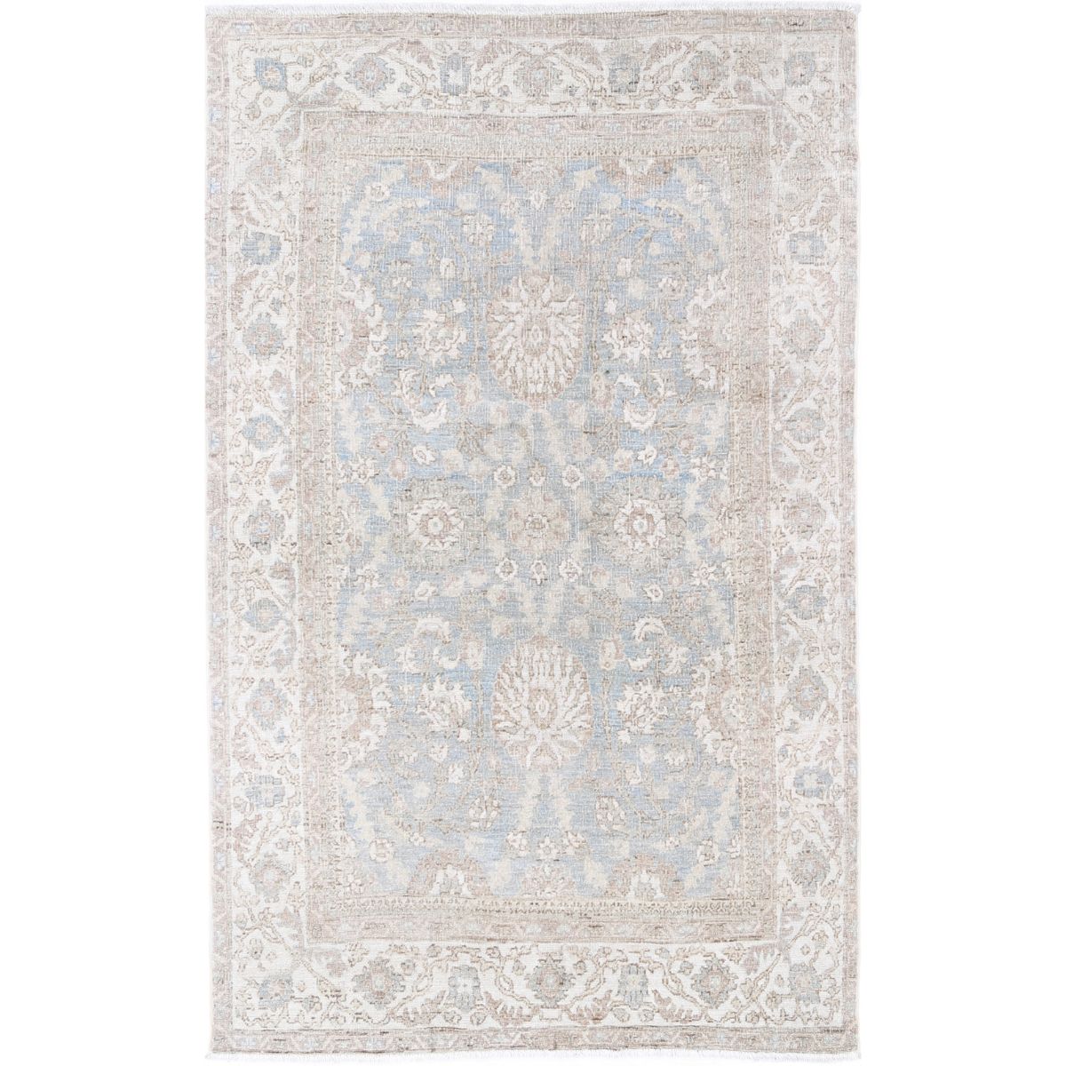 Serenity 4x6 Handmade Double Knotted Washable Wool Rug - Soft Hues
