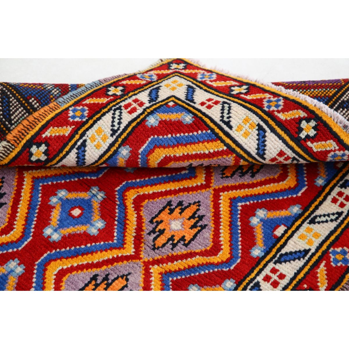 Revival 3x4 Handmade Double Knotted Washable Wool Rug - Colorful