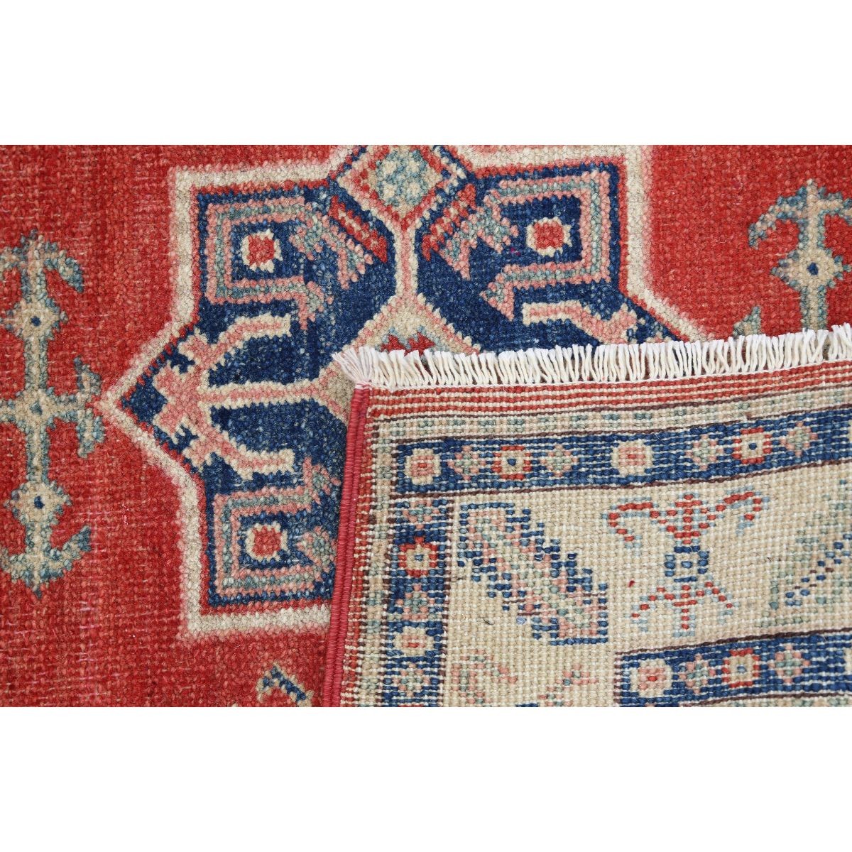 Kazak 3x5 Handmade Double Knotted Washable Wool Rug - Colorful
