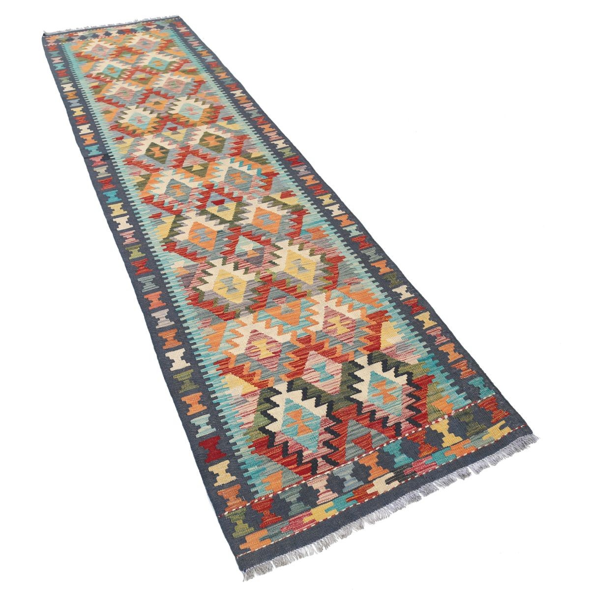 Maimana 3x10 Hand Woven Washable Wool Runner - Colorful