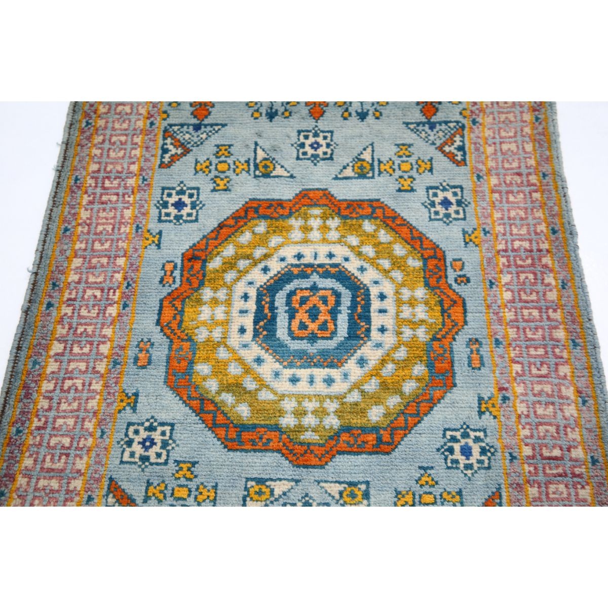 Revival 3x4 Handmade Double Knotted Washable Wool Rug - Colorful