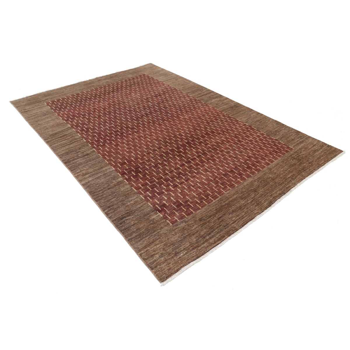 Modcar 6x9 Handmade Double Knotted Washable Wool Rug - Colorful