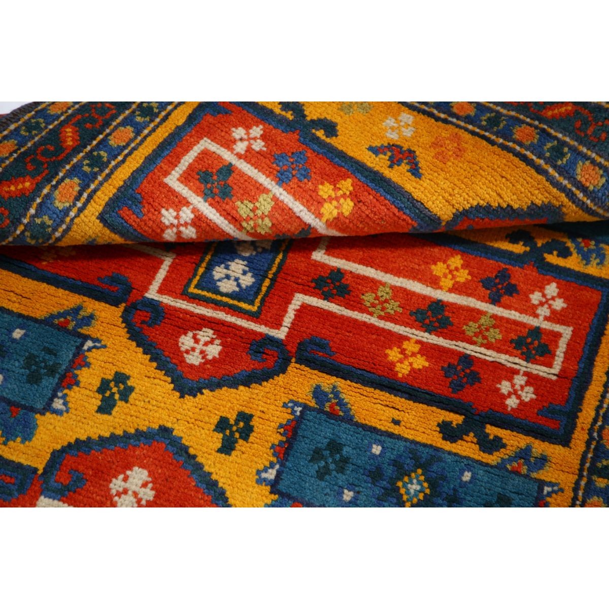 Revival 3x5 Handmade Double Knotted Washable Wool Rug - Colorful