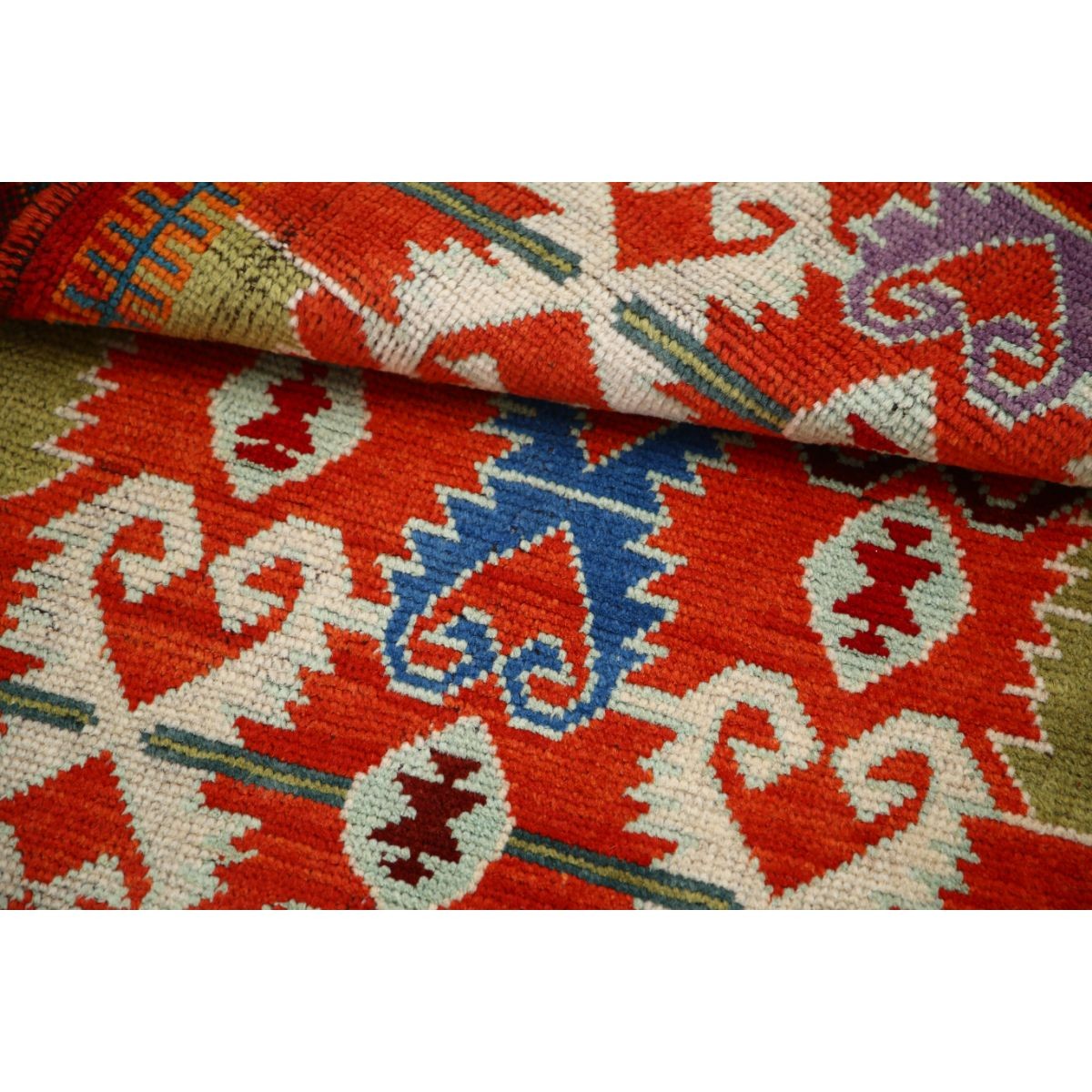 Revival 3x4 Handmade Double Knotted Washable Wool Rug - Colorful