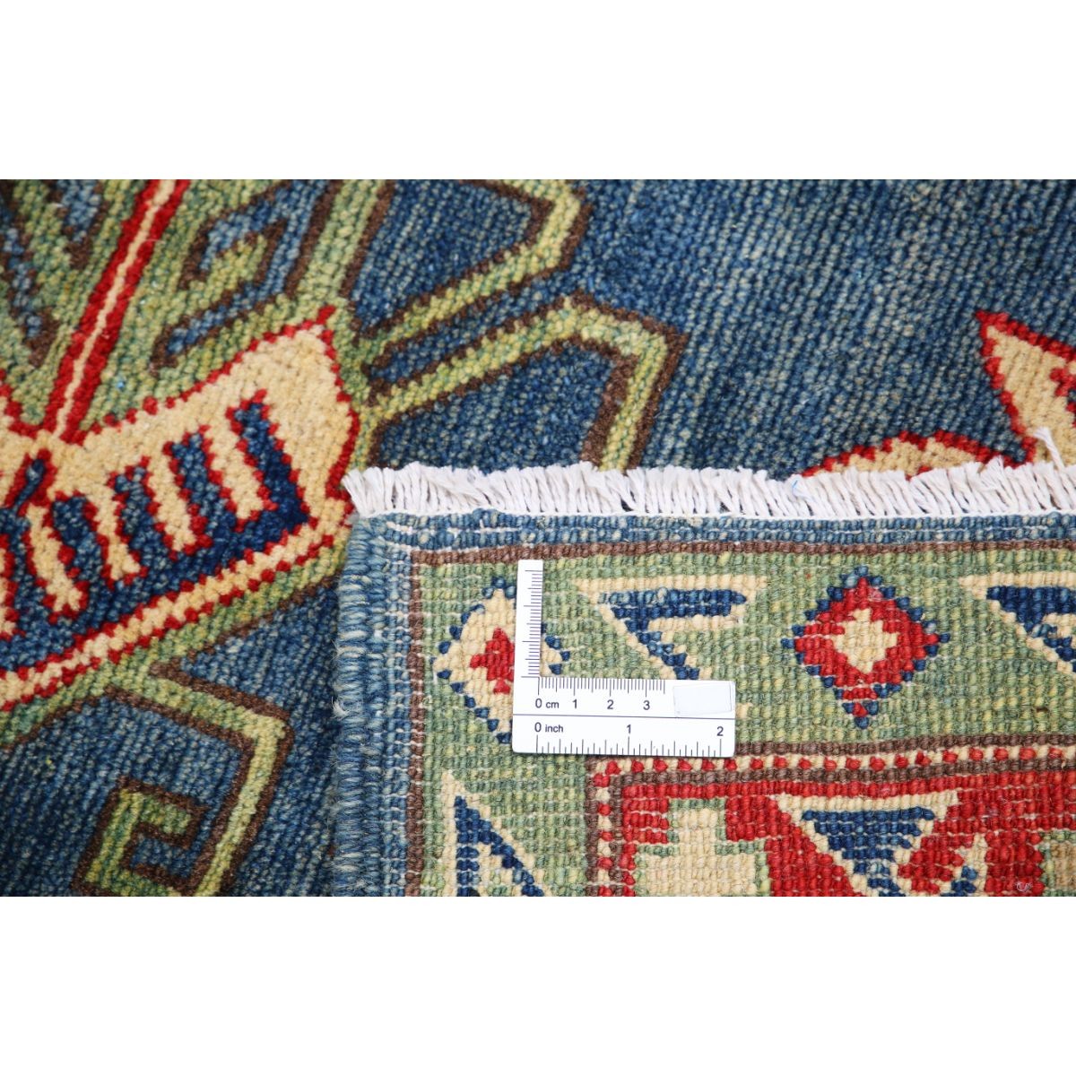 Kazak 8x10 Handmade Double Knotted Washable Wool Rug - Colorful