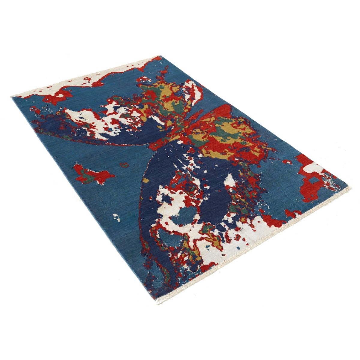 Dhanak 4x6 Machine-Made Washable Wool Rug - Colorful