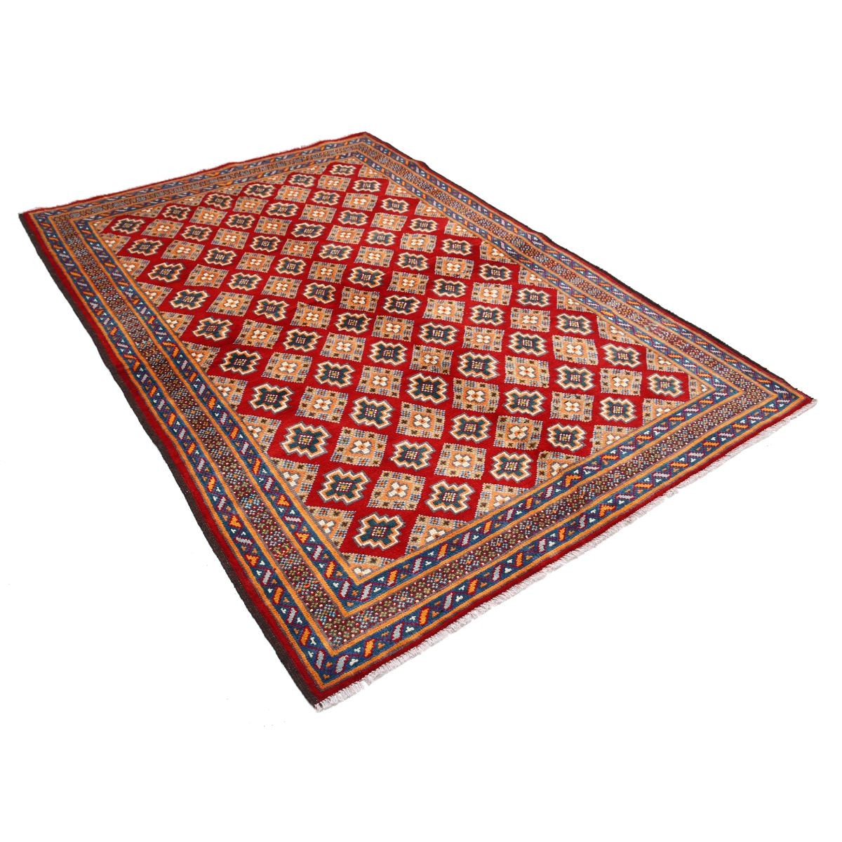 Revival 5x8 Handmade Double Knotted Washable Wool Rug - Colorful