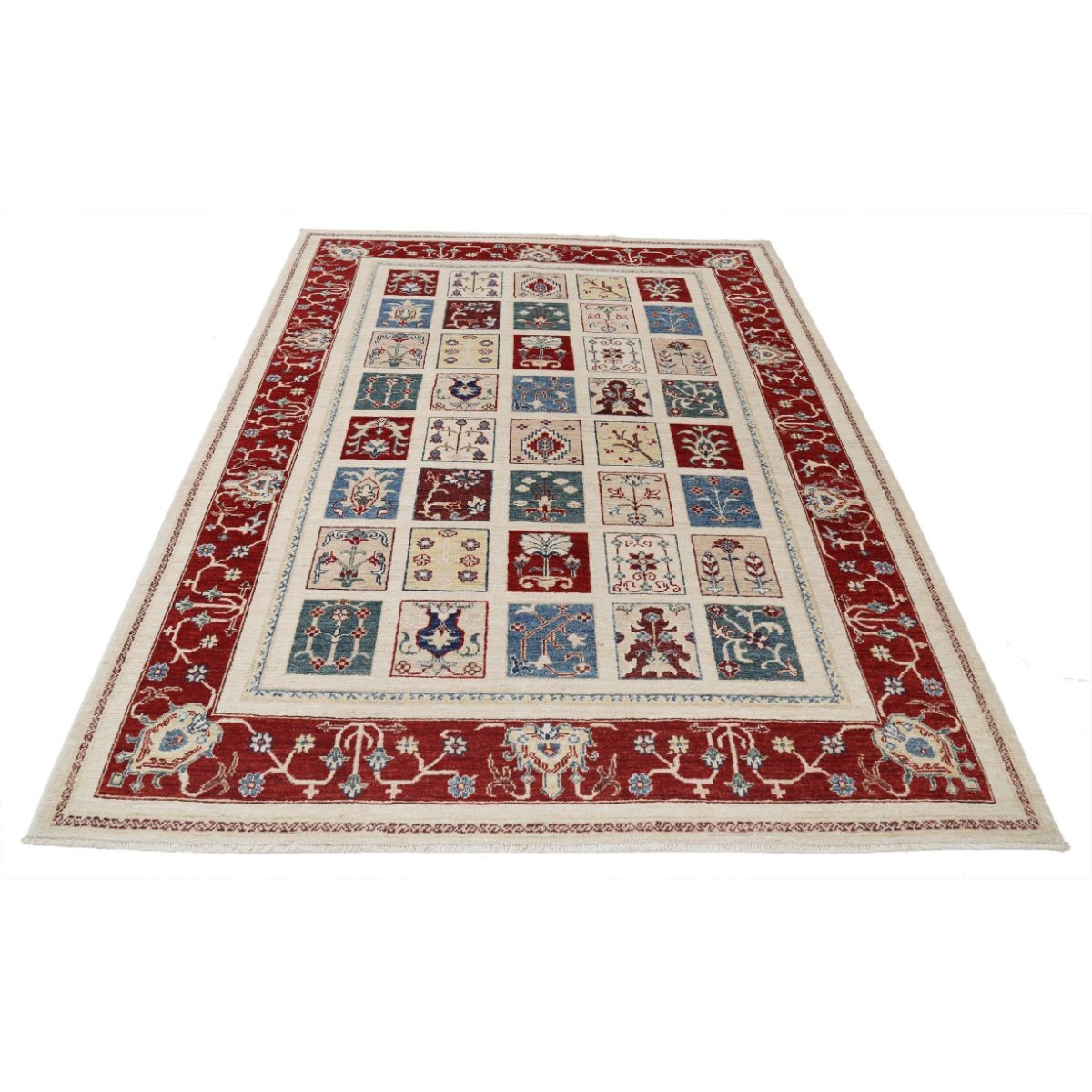 Bakhtiari 6x8 Handmade Double Knotted Washable Wool Rug - Colorful