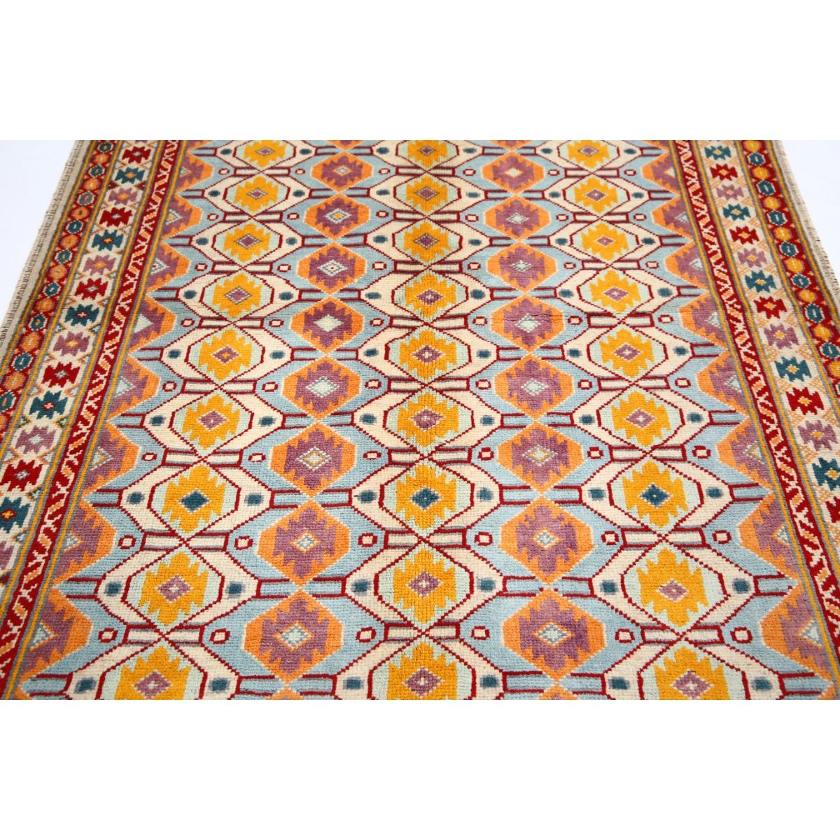 Revival 5x7 Handmade Double Knotted Washable Wool Rug - Colorful