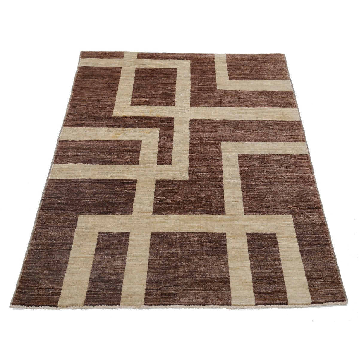 Modcar 3x5 Handmade Double Knotted Washable Wool Rug - Colorful