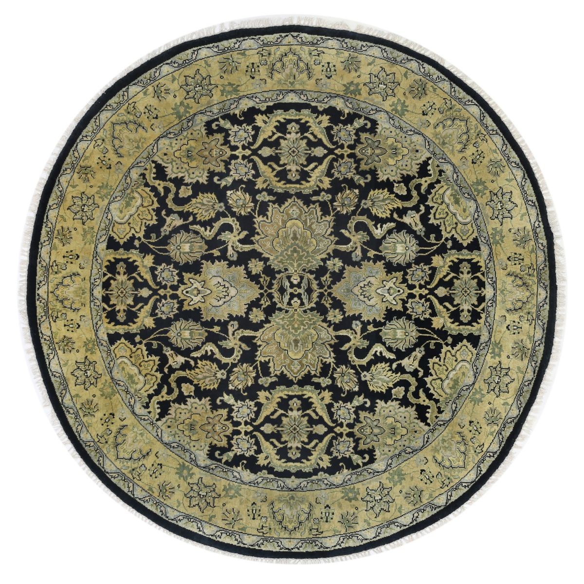 Ziegler 6x6 Handmade Double Knotted Washable Wool Round Rug - Colorful