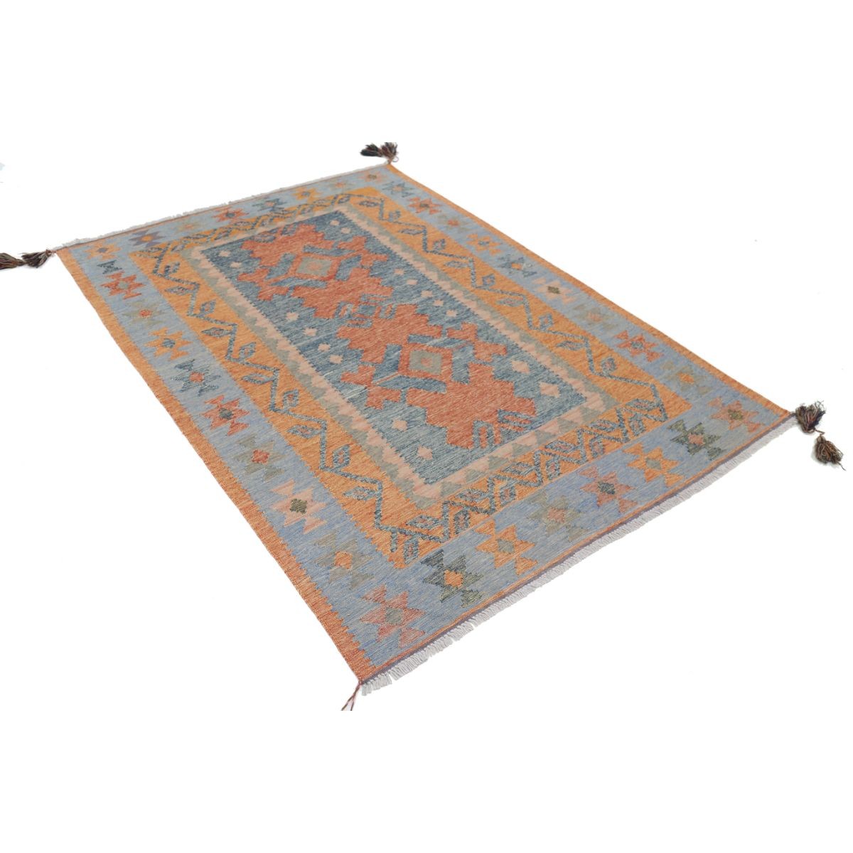 Kafkaas 5x7 Hand Woven Washable Wool Rug - Colorful