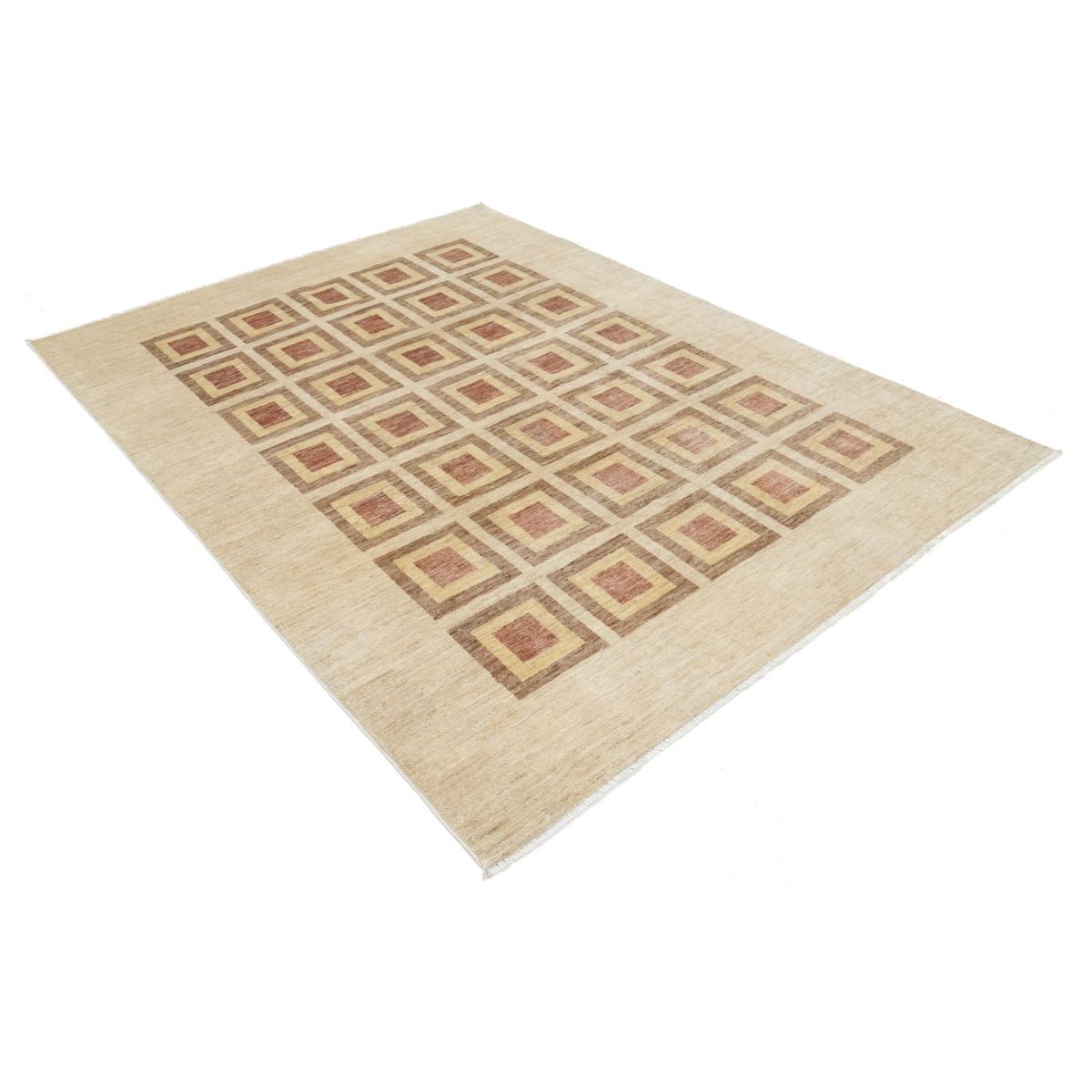 Modcar 6x8 Handmade Double Knotted Washable Wool Rug - Colorful