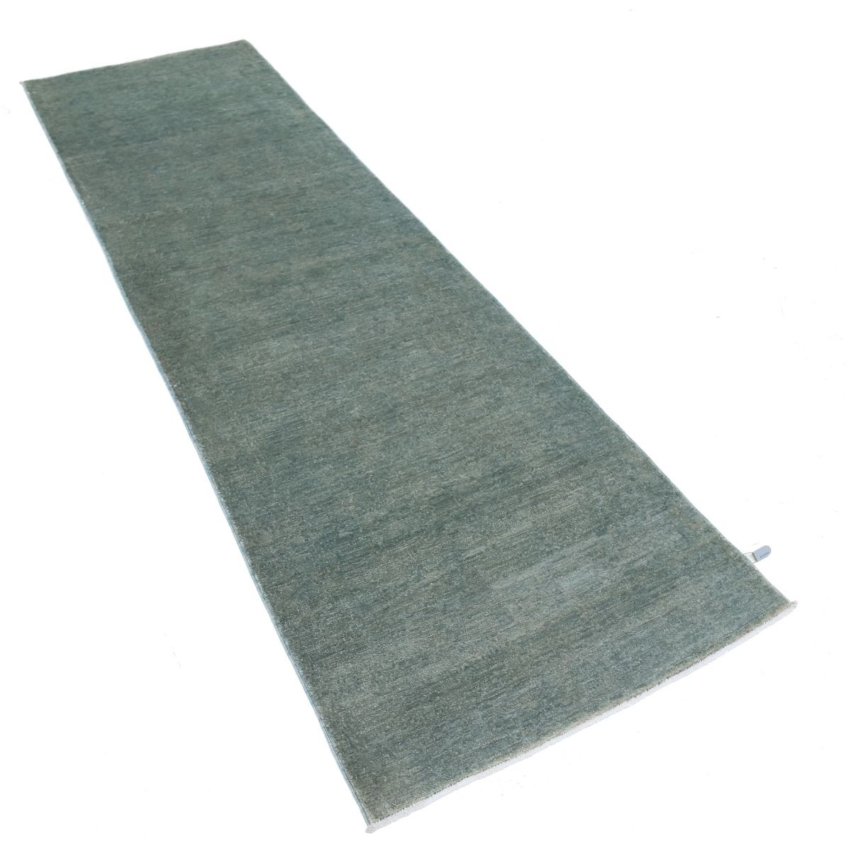 Fine 3x10 Handmade Double Knotted Washable Wool Runner - Monochormatic