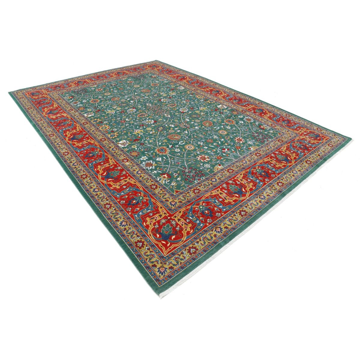 Gulshan-8'10" 9x12 Powered-Loomed Washable Wool Rug - Colorful