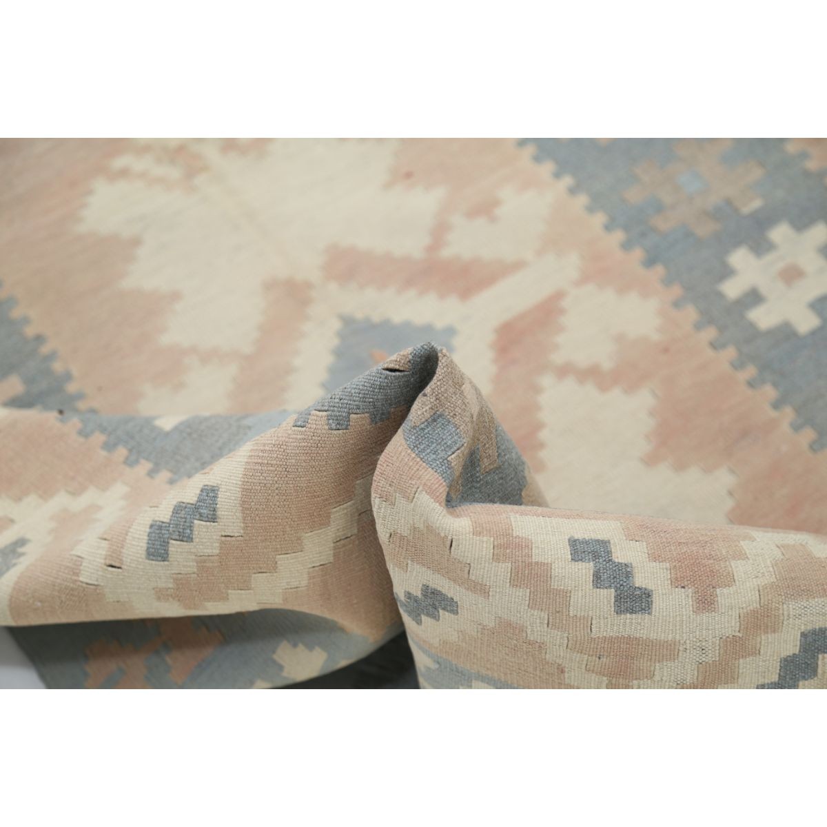 Kafkaas 5x7 Hand Woven Washable Wool Rug - Soft Hues