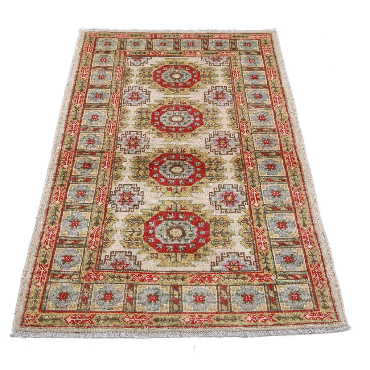 Revival 3x5 Handmade Double Knotted Washable Wool Rug - Colorful