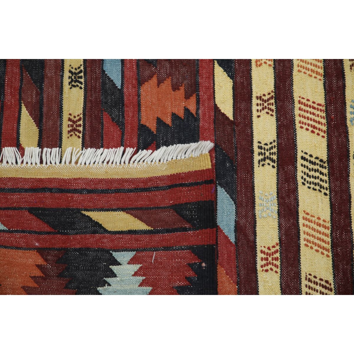 Maliki 3x5 Hand Woven Washable Wool Rug - Colorful