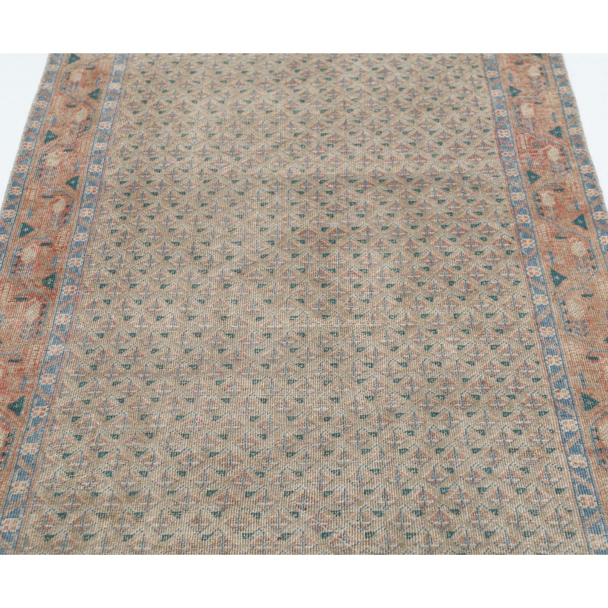 Vintage 3x10 Handmade Double Knotted Washable Wool Runner - Soft Hues