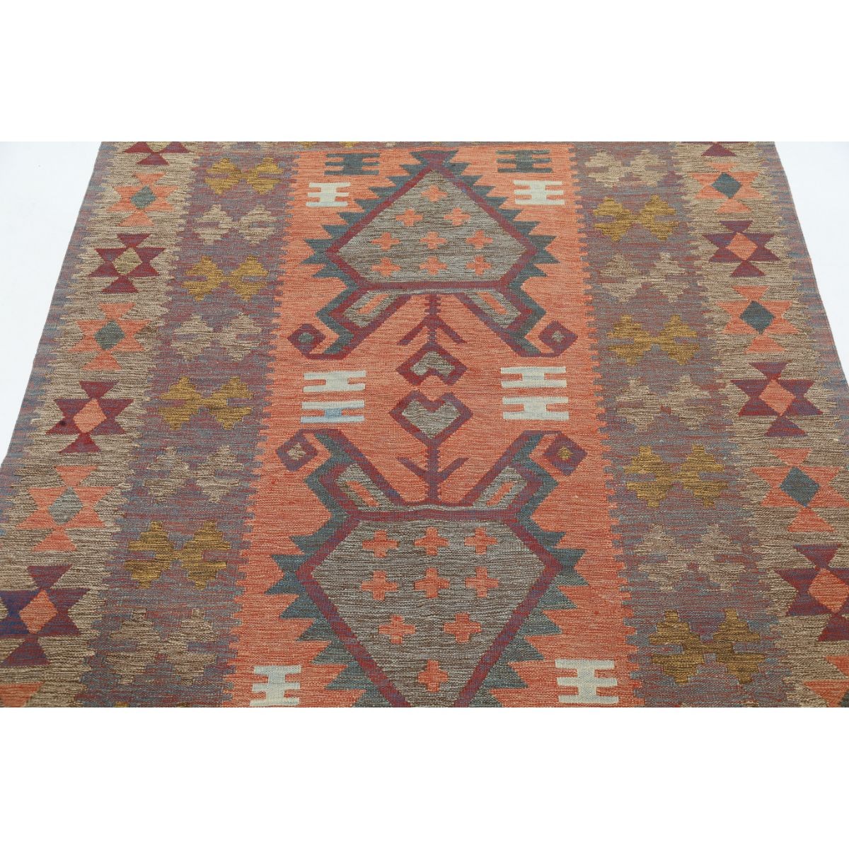Kafkaas 5x7 Hand Woven Washable Wool Rug - Colorful