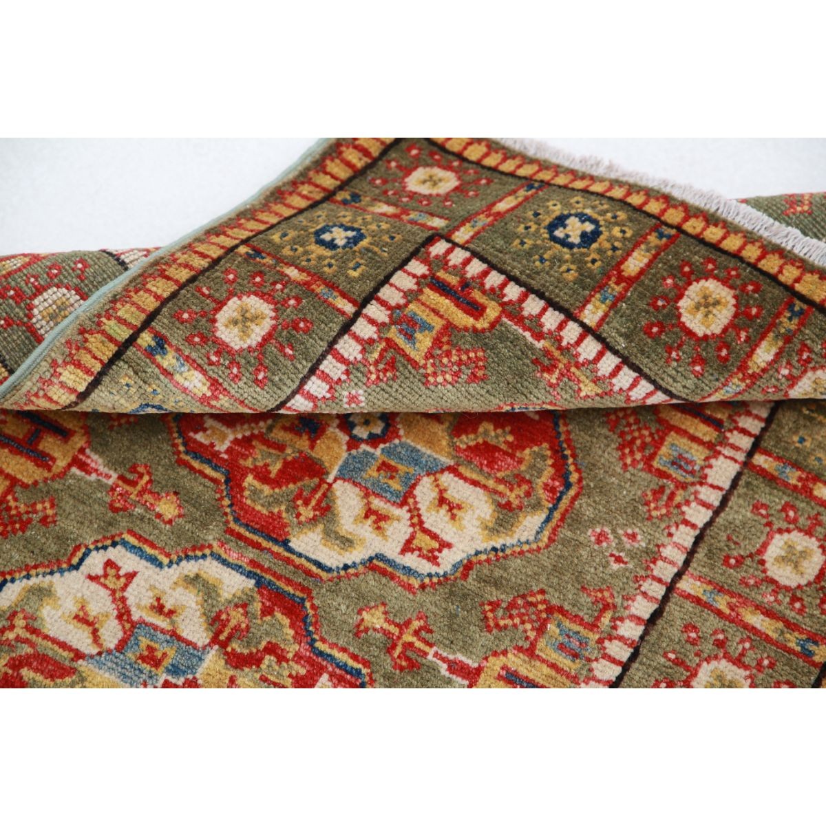Revival 2x3 Handmade Double Knotted Washable Wool Rug - Colorful